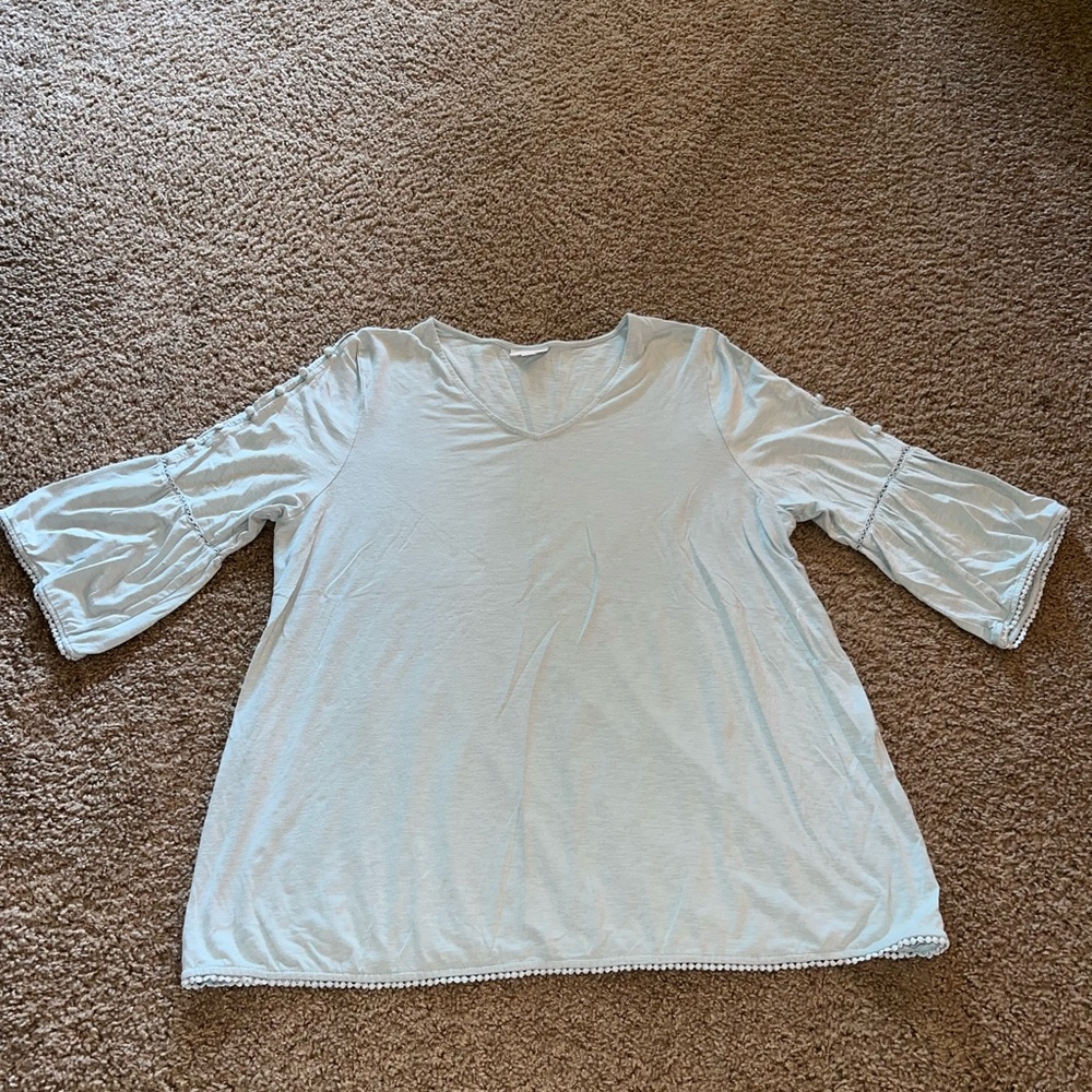 J. Jill Light Blue Long Sleeve Top